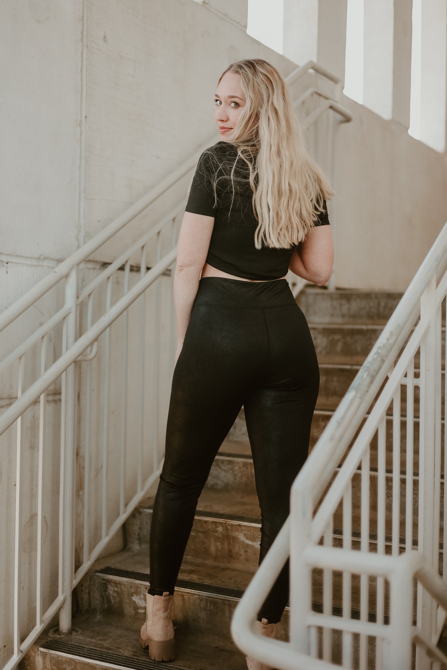 MALLORY FAUX LEATHER LEGGINGS